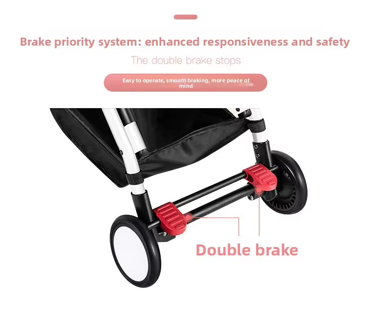 Ultralight Compact Travel Baby Stroller, Reversible Seat Multi-Recline Airplane Carry-On Portable Pram, Color Customizable