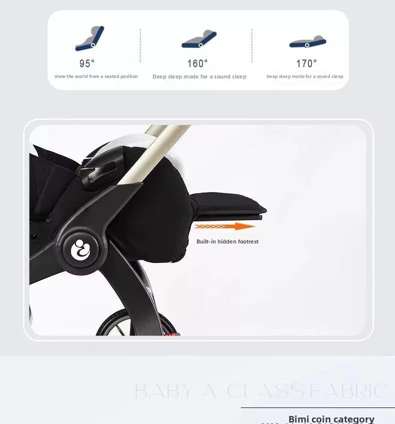 4-in-1 Stroller Travel System Infant Car Seats & Compact Foldable Baby Carriages Combo for Coches Para Bebes Baby Strollers