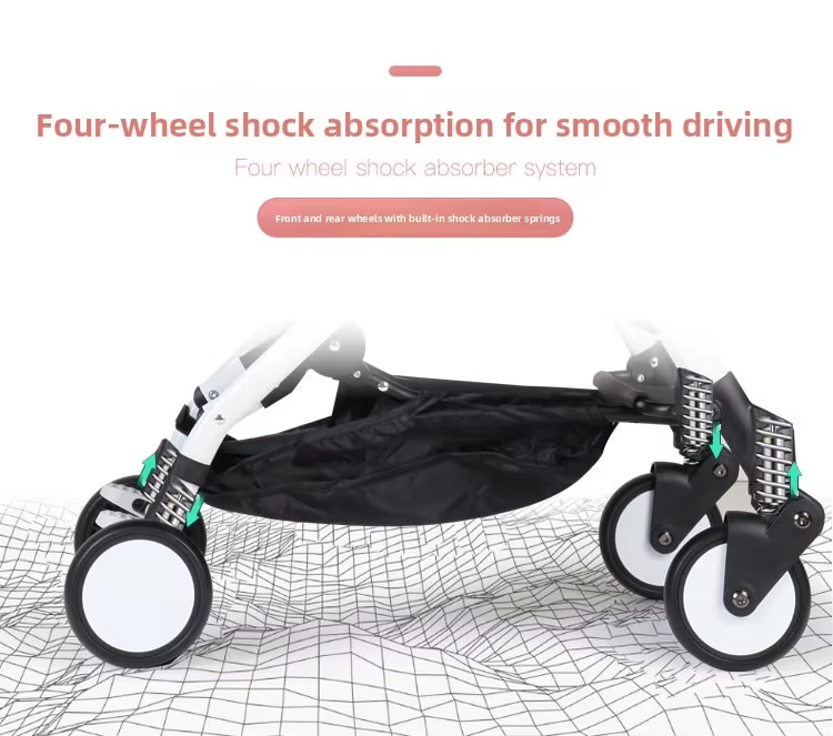 Ultralight Compact Travel Baby Stroller, Reversible Seat Multi-Recline Airplane Carry-On Portable Pram, Color Customizable