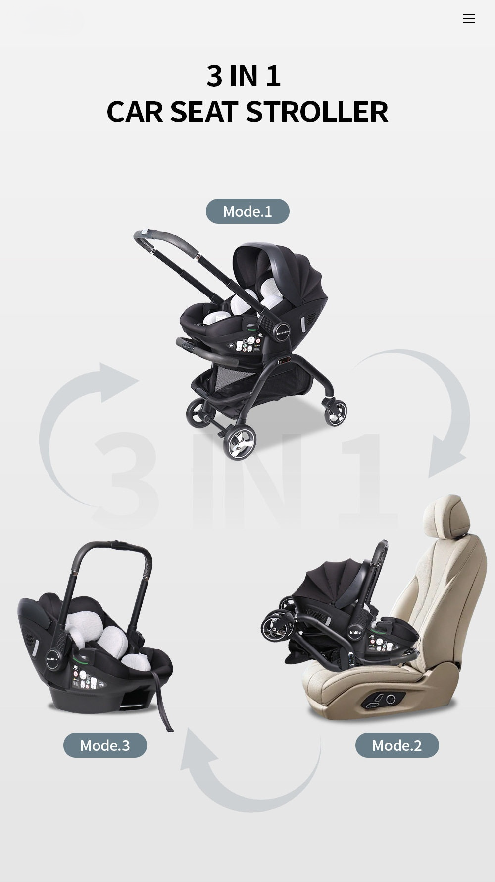 Portable Baby Stroller with Safety Seat – Lightweight Newborn & Toddler Travel Pushchair