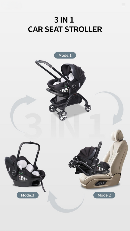 Portable Baby Stroller with Safety Seat – Lightweight Newborn & Toddler Travel Pushchair