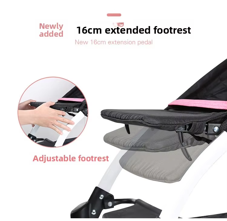 Ultralight Compact Travel Baby Stroller, Reversible Seat Multi-Recline Airplane Carry-On Portable Pram, Color Customizable
