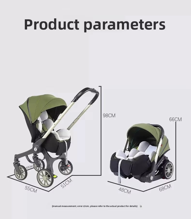 4-in-1 Stroller Travel System Infant Car Seats & Compact Foldable Baby Carriages Combo for Coches Para Bebes Baby Strollers
