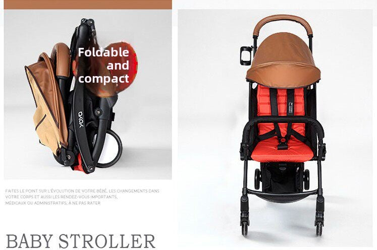 Ultralight Compact Travel Baby Stroller, Reversible Seat Multi-Recline Airplane Carry-On Portable Pram, Color Customizable