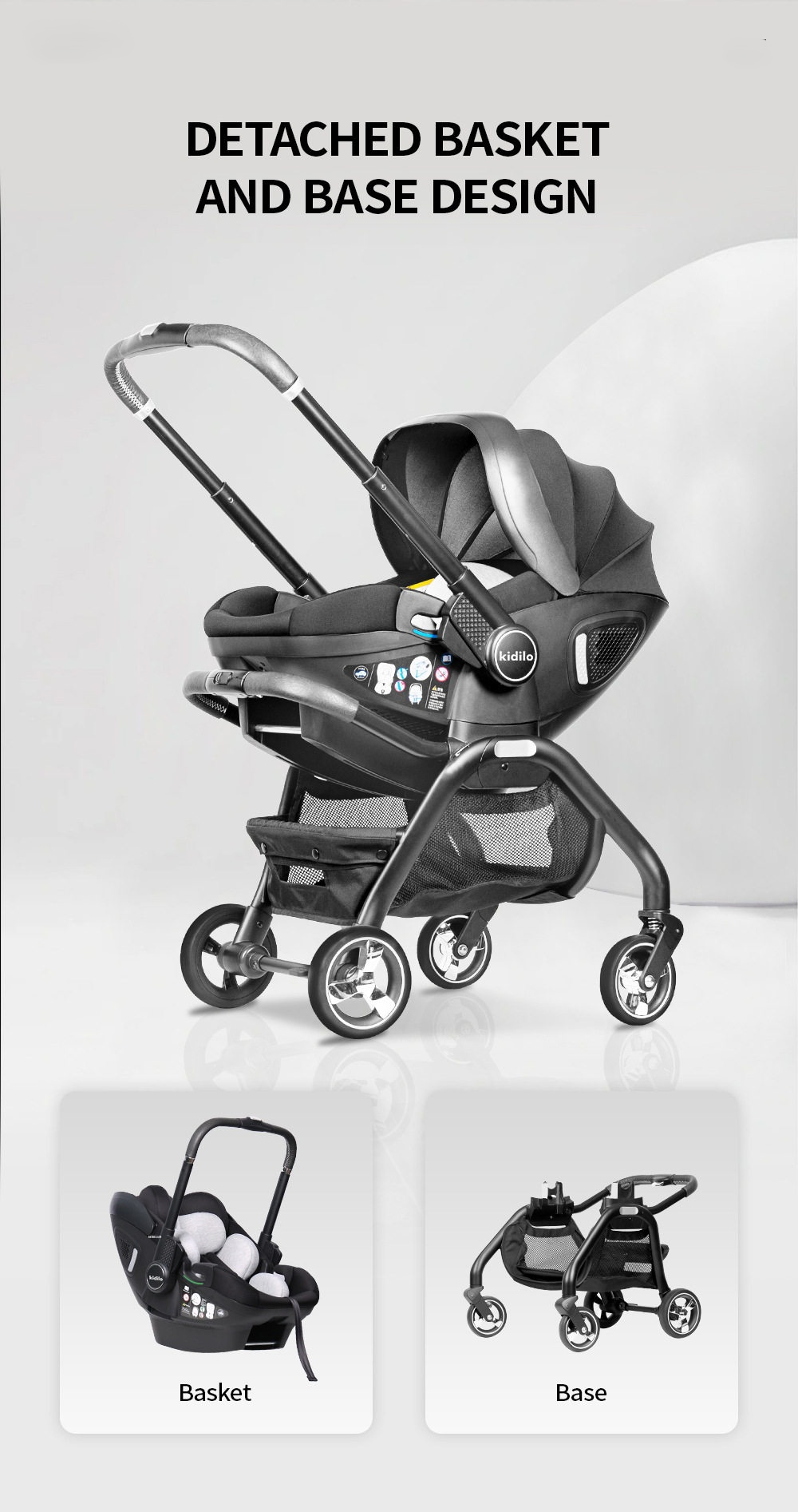 Portable Baby Stroller with Safety Seat – Lightweight Newborn & Toddler Travel Pushchair