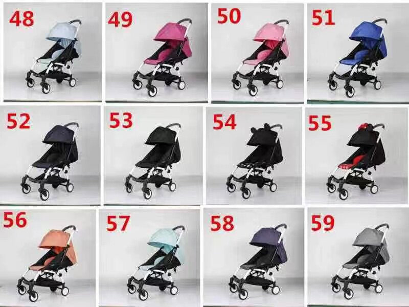 Ultralight Compact Travel Baby Stroller, Reversible Seat Multi-Recline Airplane Carry-On Portable Pram, Color Customizable
