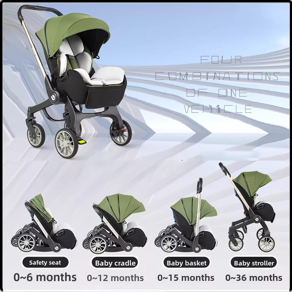 4-in-1 Stroller Travel System Infant Car Seats & Compact Foldable Baby Carriages Combo for Coches Para Bebes Baby Strollers