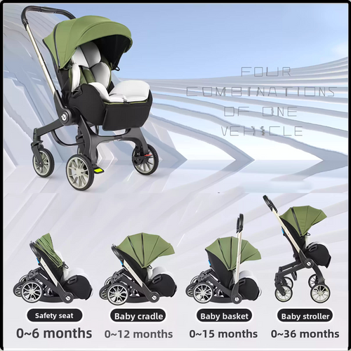4-in-1 Stroller Travel System Infant Car Seats & Compact Foldable Baby Carriages Combo for Coches Para Bebes Baby Strollers