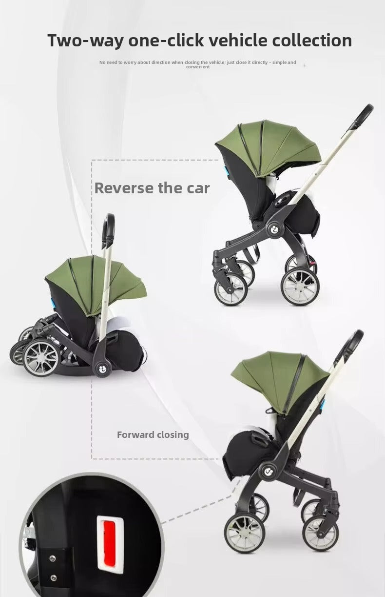 4-in-1 Stroller Travel System Infant Car Seats & Compact Foldable Baby Carriages Combo for Coches Para Bebes Baby Strollers