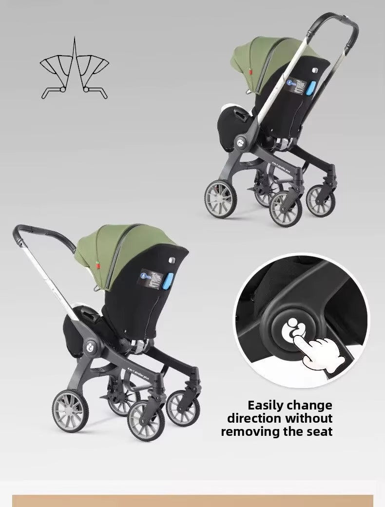 4-in-1 Stroller Travel System Infant Car Seats & Compact Foldable Baby Carriages Combo for Coches Para Bebes Baby Strollers