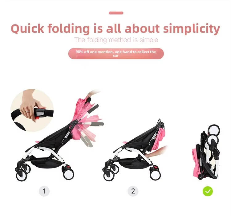 Ultralight Compact Travel Baby Stroller, Reversible Seat Multi-Recline Airplane Carry-On Portable Pram, Color Customizable