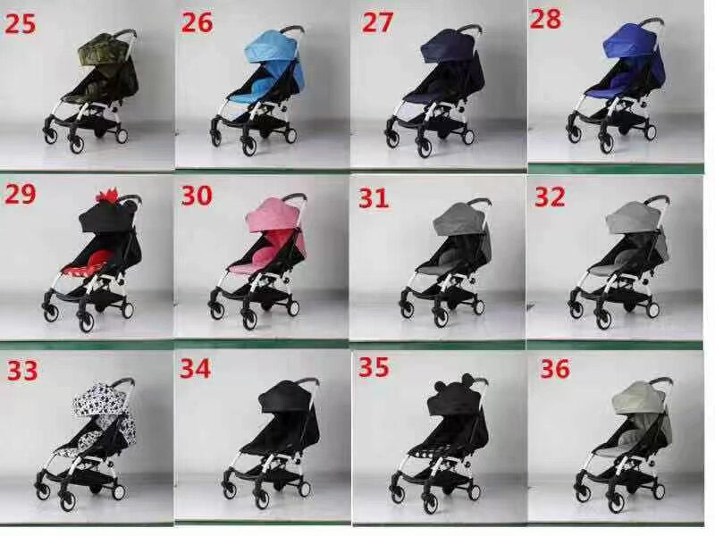 Ultralight Compact Travel Baby Stroller, Reversible Seat Multi-Recline Airplane Carry-On Portable Pram, Color Customizable
